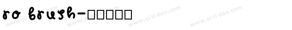 ro brush字体转换